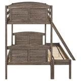 Flynn Weathered Brown Twin / Full Bunk Bed - Ornate Home