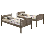Flynn Weathered Brown Twin / Full Bunk Bed - Ornate Home