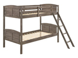Flynn Weathered Brown Twin / Twin Bunk Bed - Ornate Home