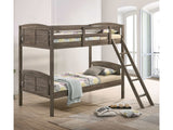Flynn Weathered Brown Twin / Twin Bunk Bed - Ornate Home