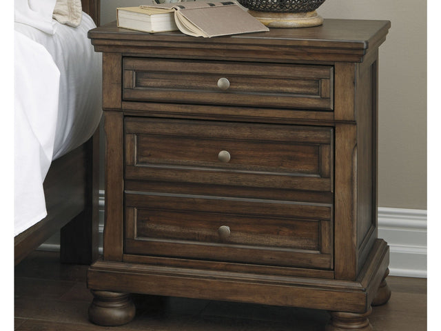 Flynnter Medium Brown Two Drawer Nightstand - Ornate Home