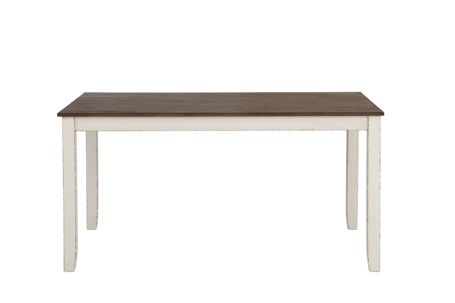 Fortress Chestnut & Vintage White 7pc Dining Set - Ornate Home