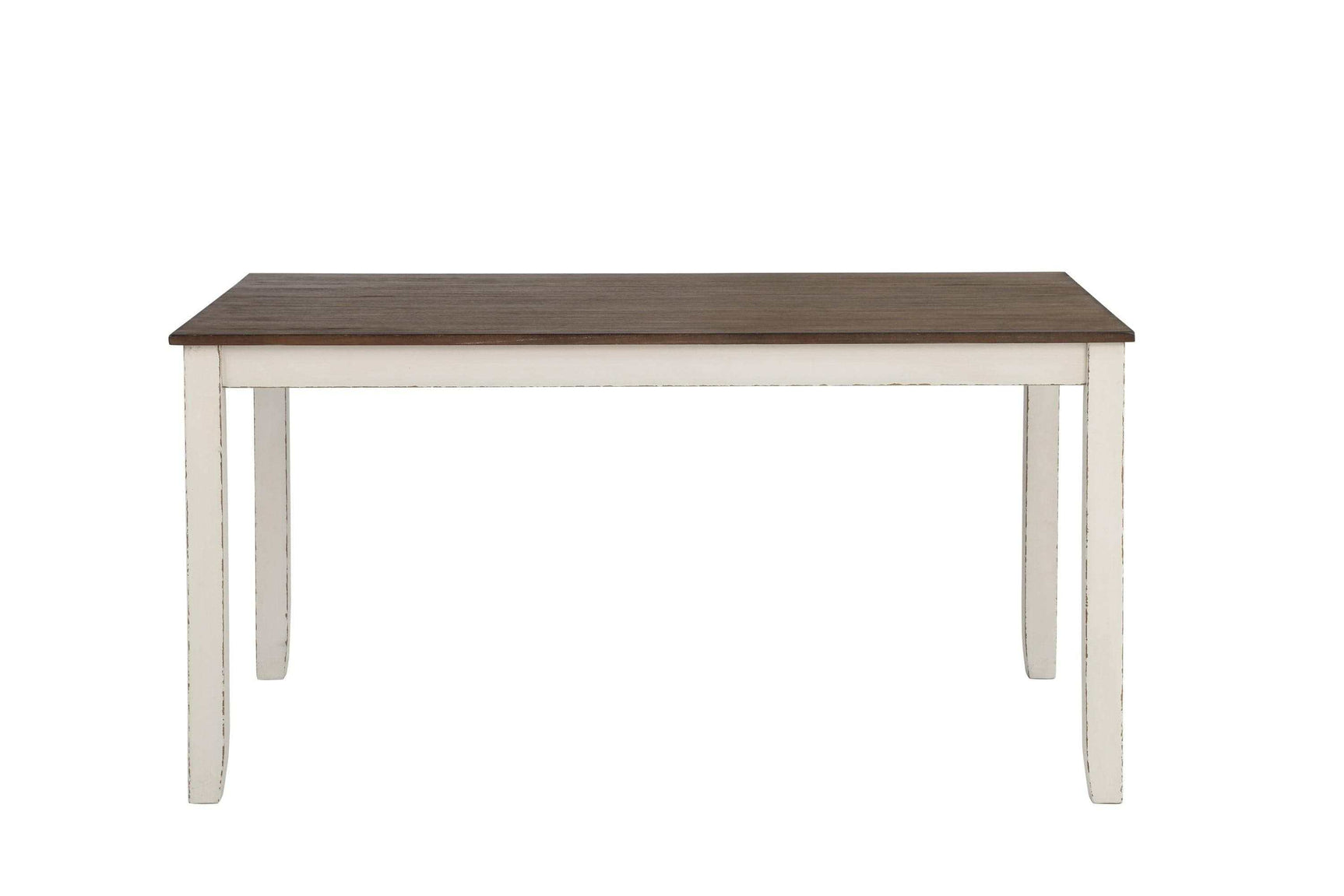 Fortress Chestnut & Vintage White 7pc Dining Set - Ornate Home