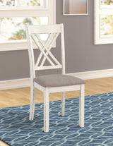 Fortress Chestnut & Vintage White 7pc Dining Set - Ornate Home