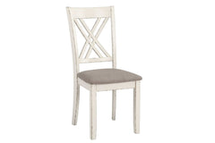 Fortress Chestnut & Vintage White 7pc Dining Set - Ornate Home