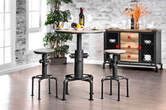 Foskey Antique Black & Natural Tone Bar Stools (Set of 2) - Ornate Home