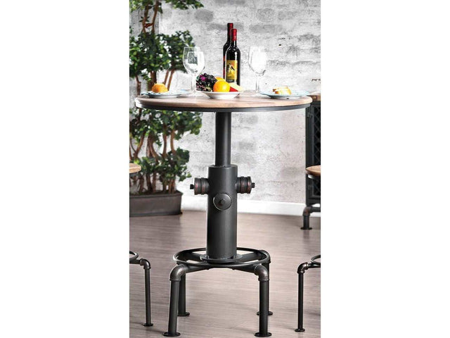 Foskey Antique Black & Natural Tone Bar Table - Ornate Home