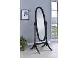 Foyet Black Oval Cheval Mirror - Ornate Home