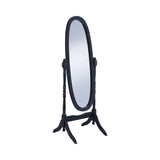 Foyet Black Oval Cheval Mirror - Ornate Home