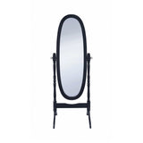 Foyet Black Oval Cheval Mirror - Ornate Home