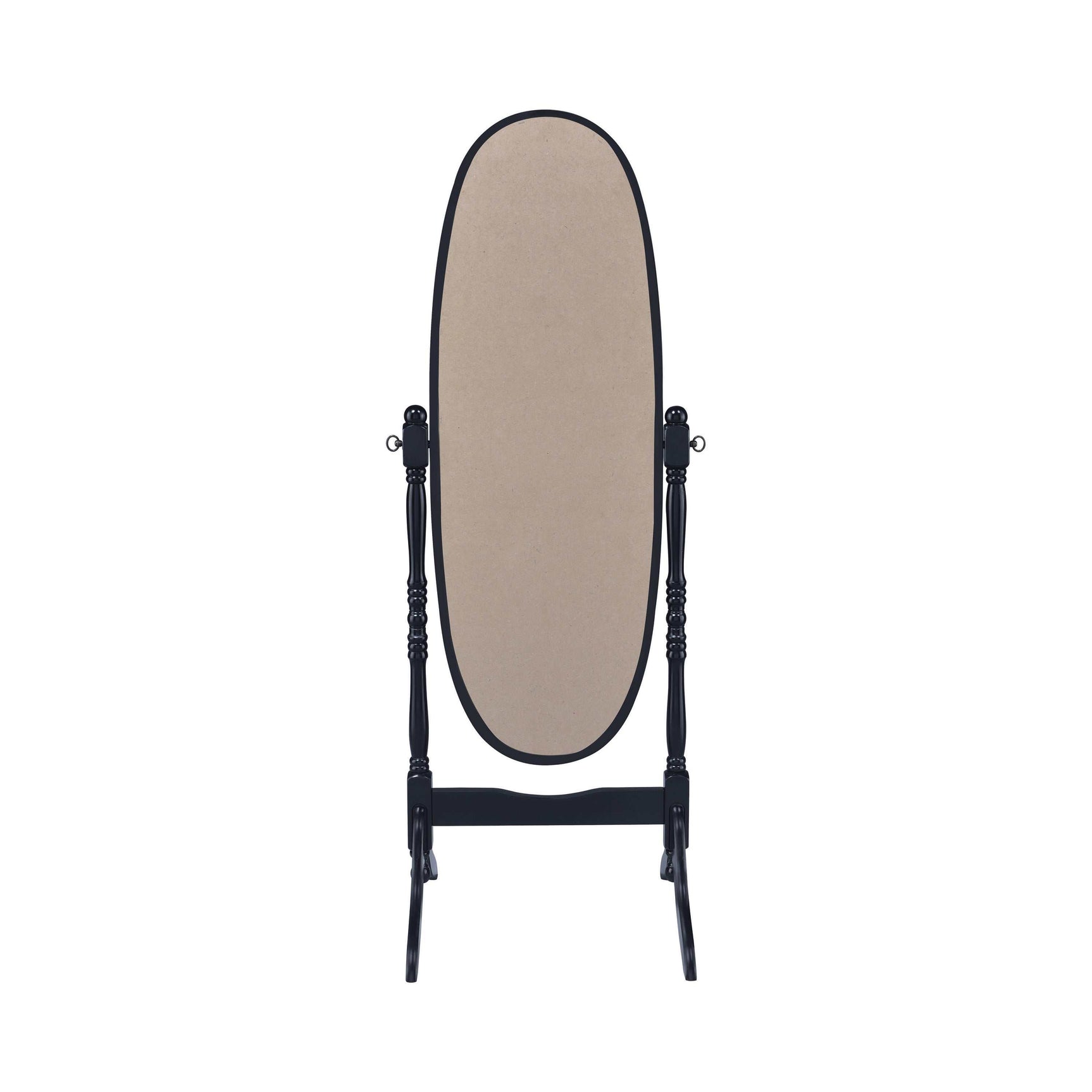 Foyet Black Oval Cheval Mirror - Ornate Home