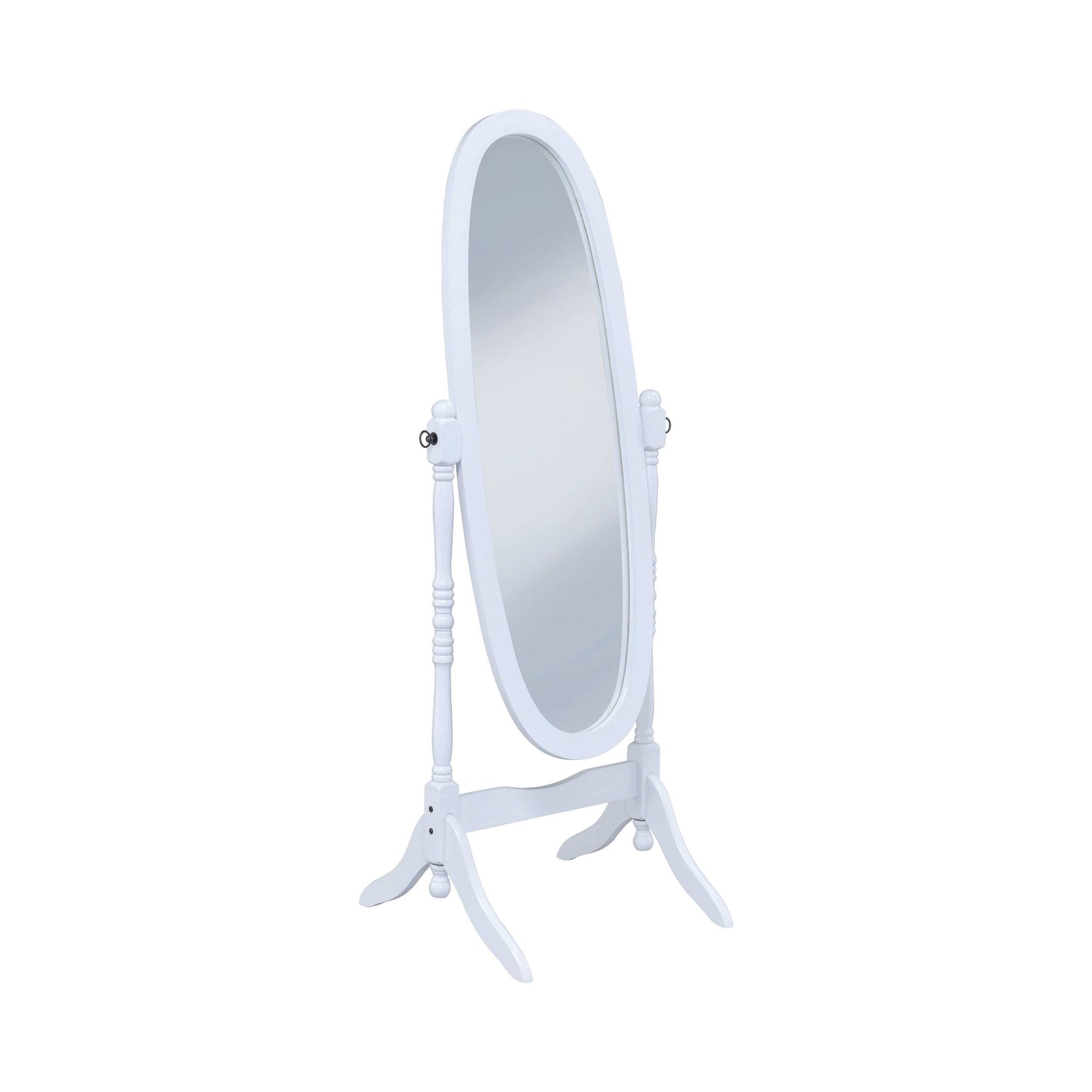 Foyet White Cheval Mirror - Ornate Home