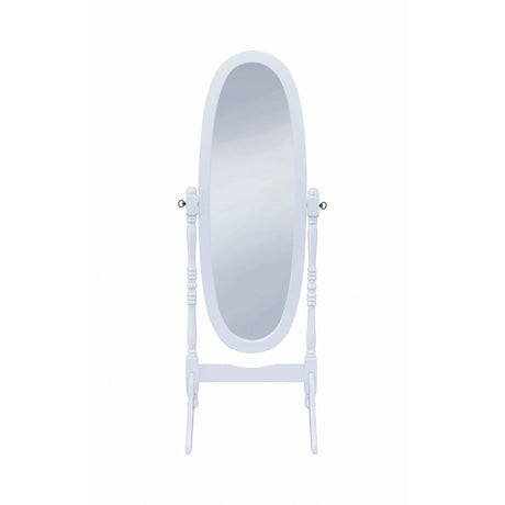 Foyet White Cheval Mirror - Ornate Home
