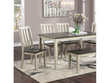 Frances Antique White/Gray Dining Table - Ornate Home