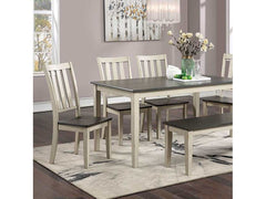 Frances Antique White/Gray Dining Table - Ornate Home