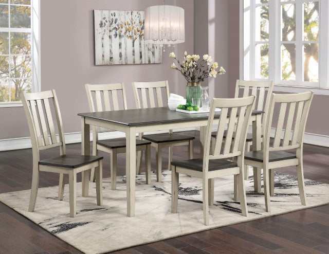 Frances Antique White/Gray Dining Table - Ornate Home