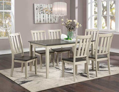 Frances Antique White/Gray Dining Table - Ornate Home