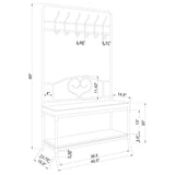 Francesca Walnut / Dark Bronze Hall Tree - Ornate Home