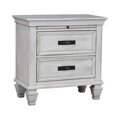 Franco Antique White 4pc Eastern King Bedroom Set - Ornate Home