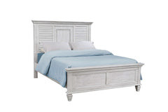 Franco Antique White Queen Panel Bed - Ornate Home