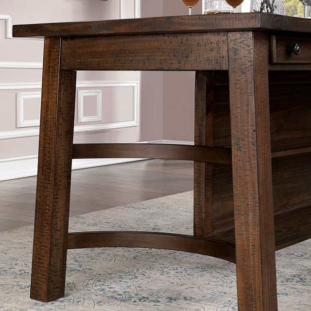 Fredonia Rustic Oak Counter Height Table - Ornate Home
