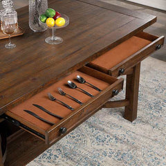 Fredonia Rustic Oak Counter Height Table - Ornate Home