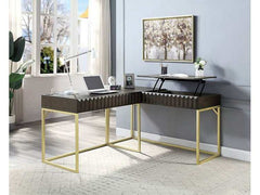 Freiburg Walnut Corner Desk - Ornate Home