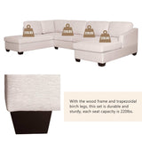 Fremont Modern Sectional Sofa Beige - Ornate Home