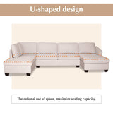 Fremont Modern Sectional Sofa Beige - Ornate Home