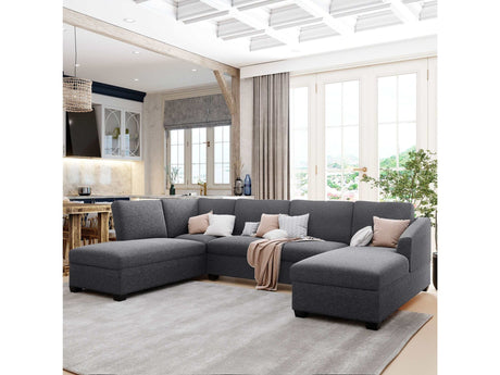 Fremont Modern Sectional Sofa Gray - Ornate Home