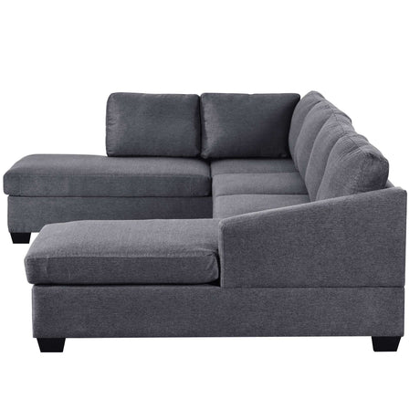 Fremont Modern Sectional Sofa Gray - Ornate Home