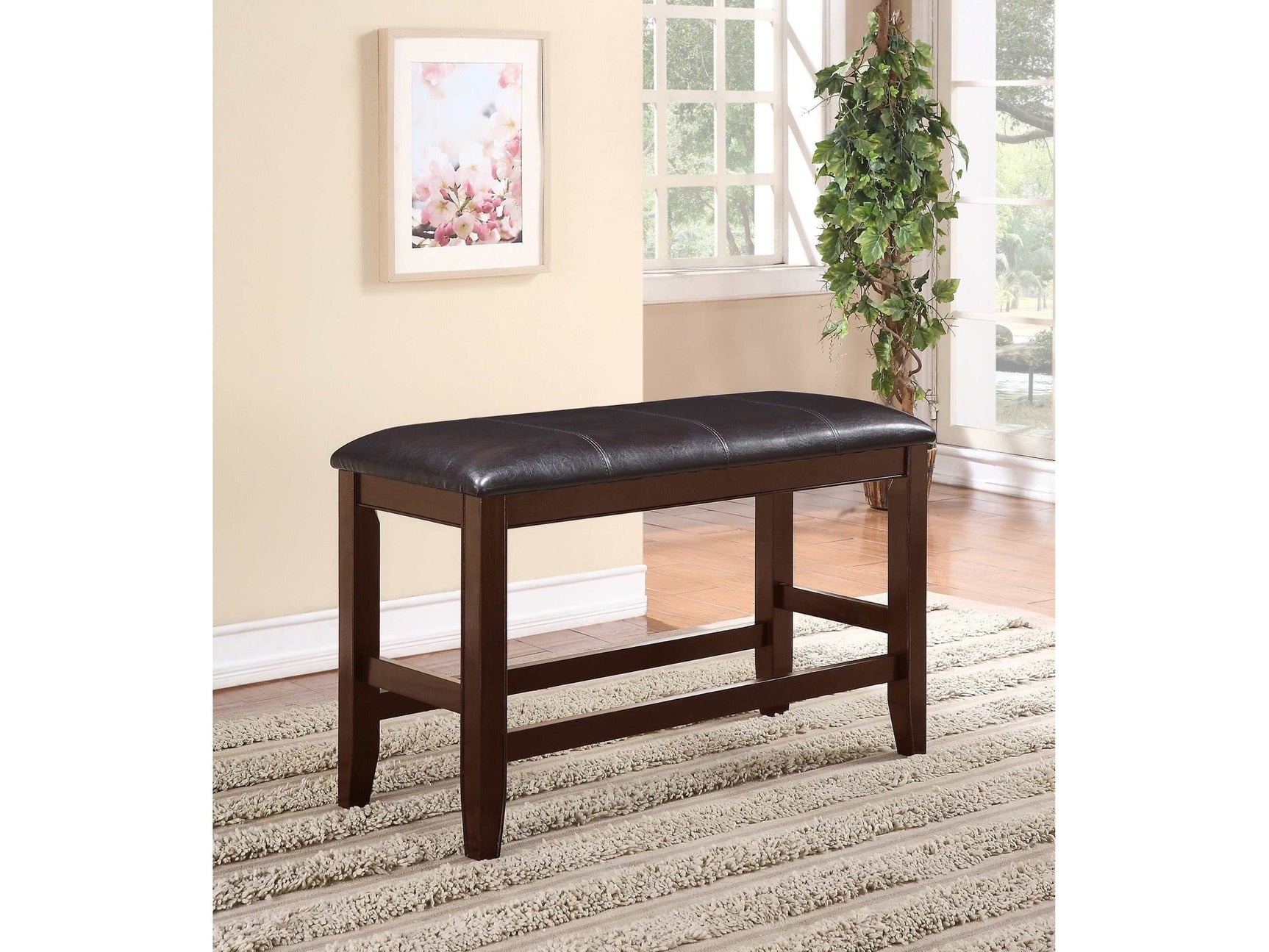 Fulton Espresso Counter Height Dining Bench - Ornate Home