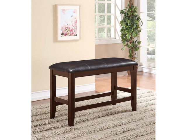 Fulton Espresso Counter Height Dining Bench - Ornate Home