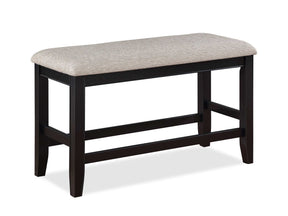 Fulton Light Gray Counter Height Dining Bench - Ornate Home