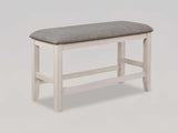 Fulton White Counter Height Dining Bench - Ornate Home