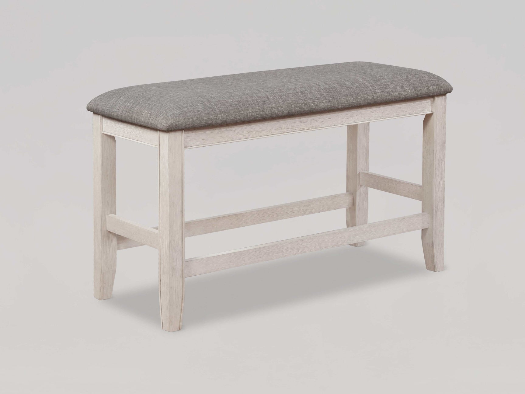 Fulton White Counter Height Dining Bench - Ornate Home