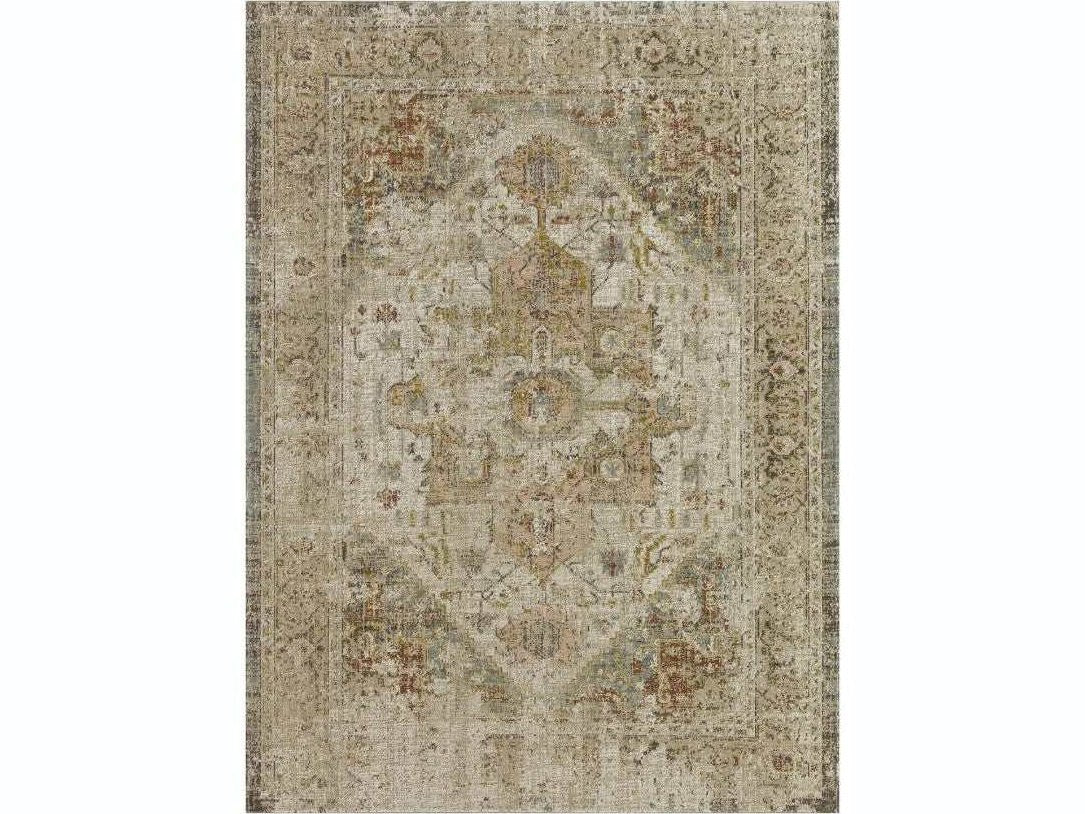 Alcantras Distressed Oriental Medallion Area Rug - Ornate Home