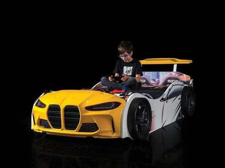 GTX Carbed Yellow Kid Bed / Mattress Included - Ornate Home