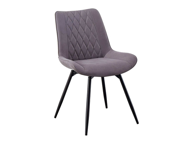 Gabri Grey & Gunmetal Swivel Side Chairs (Set of 2) - Ornate Home