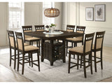 Gabriel Beige / Cappuccino 9 Pc Counter Height Dining Set - Ornate Home