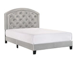 Gaby Silver Full Upholstered Platform Bed - Ornate Home