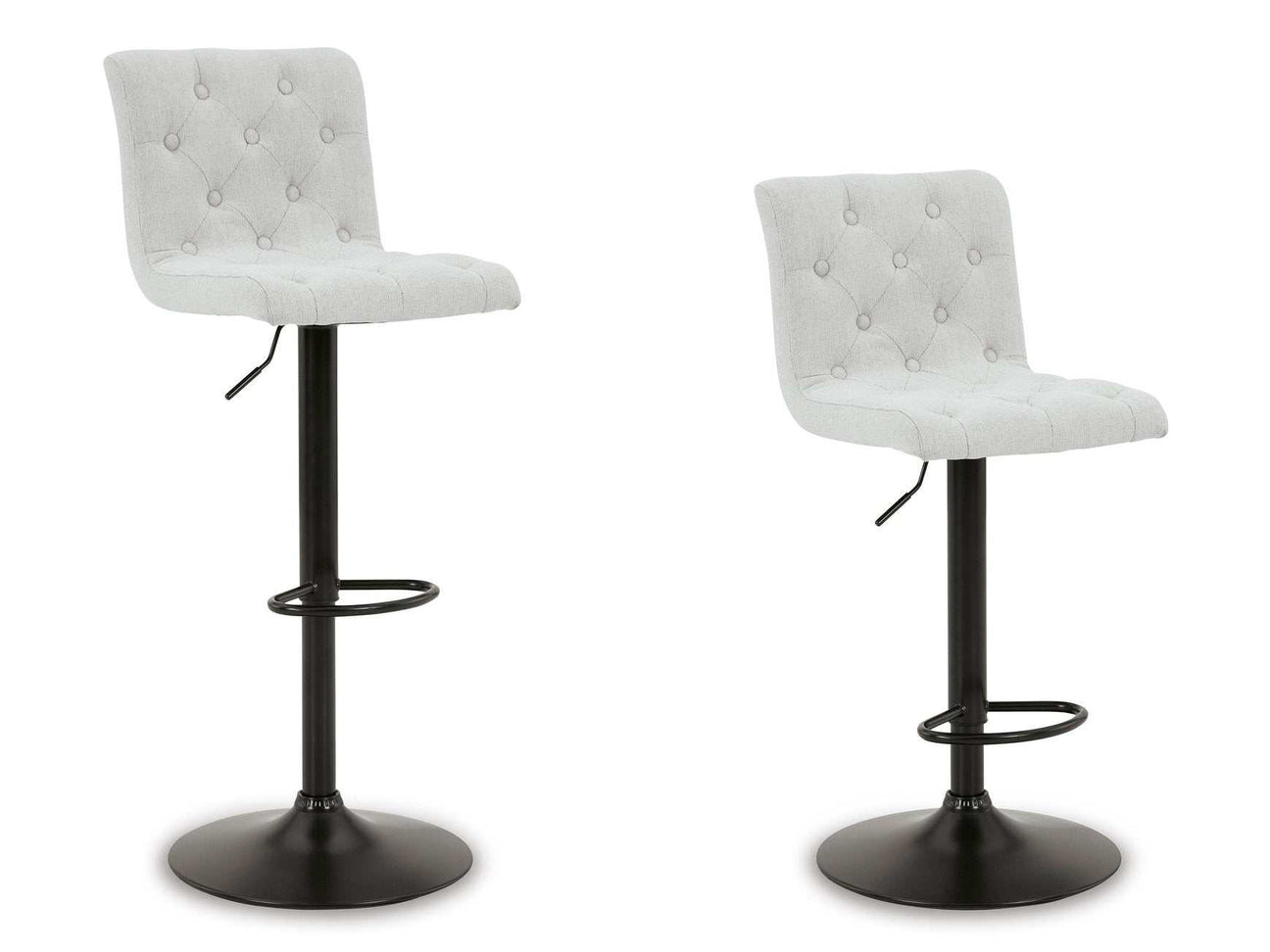 Gaddison Light Beige & Black Bar Height Bar Stool (Set of 2) - Ornate Home