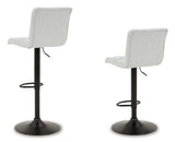 Gaddison Light Beige & Black Bar Height Bar Stool (Set of 2) - Ornate Home