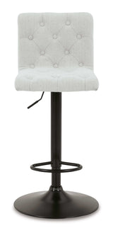 Gaddison Light Beige & Black Bar Height Bar Stool (Set of 2) - Ornate Home