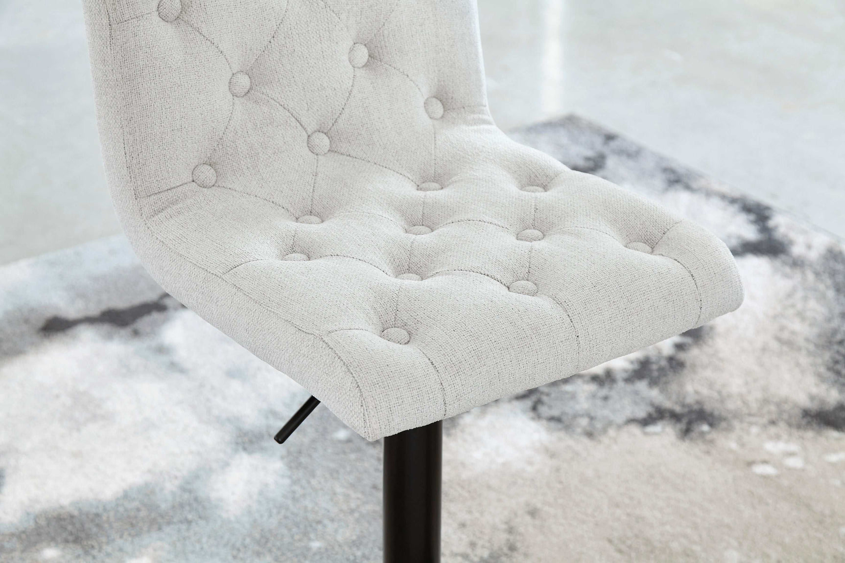 Gaddison Light Beige & Black Bar Height Bar Stool (Set of 2) - Ornate Home