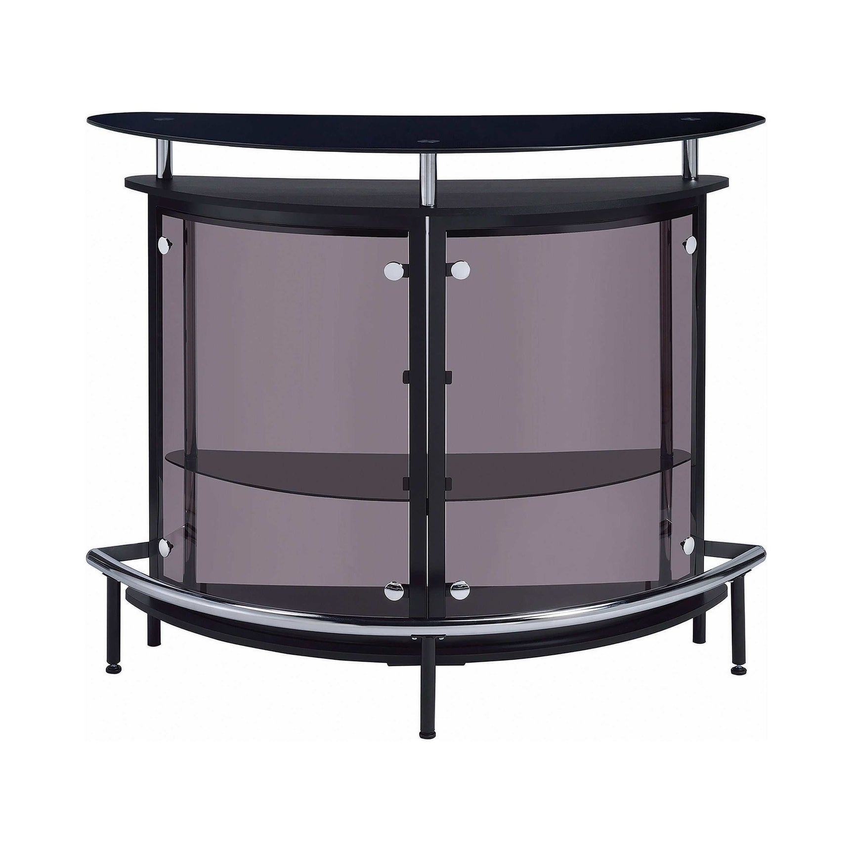 Gaia Black & Chrome Bar Unit - Ornate Home