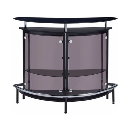 Gaia Black & Chrome Bar Unit - Ornate Home