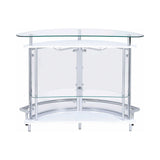 Gaia White & Chrome Bar Unit - Ornate Home