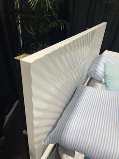 Gaines White High Gloss Queen Bed - Ornate Home