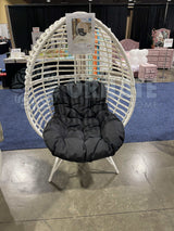 Galzed Black & White Patio Lounge Chair - Ornate Home